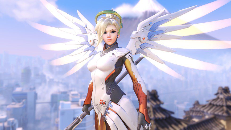 Mercy pharah overwatch animation uprising skin