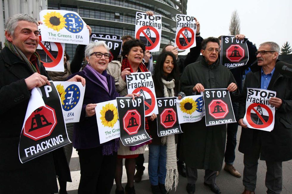 europe fracking protest