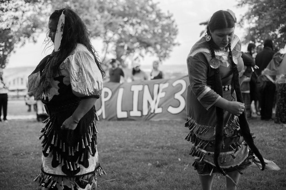 Why Indigenous women are risking arrest to fight Enbridge’s Line 3 pipeline through Minnesota 12 Line 3 women tribal protest