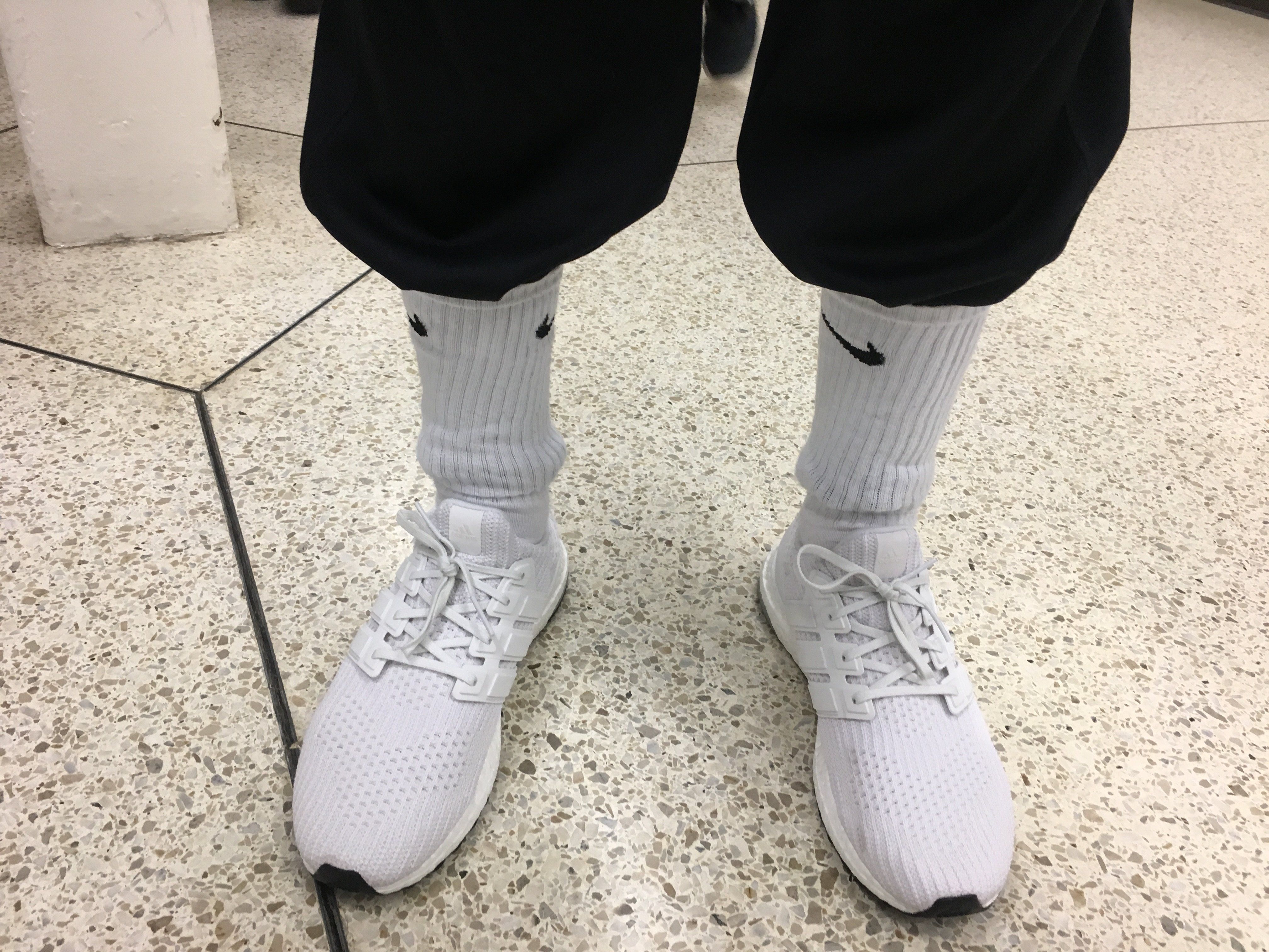 socks over sweatpants