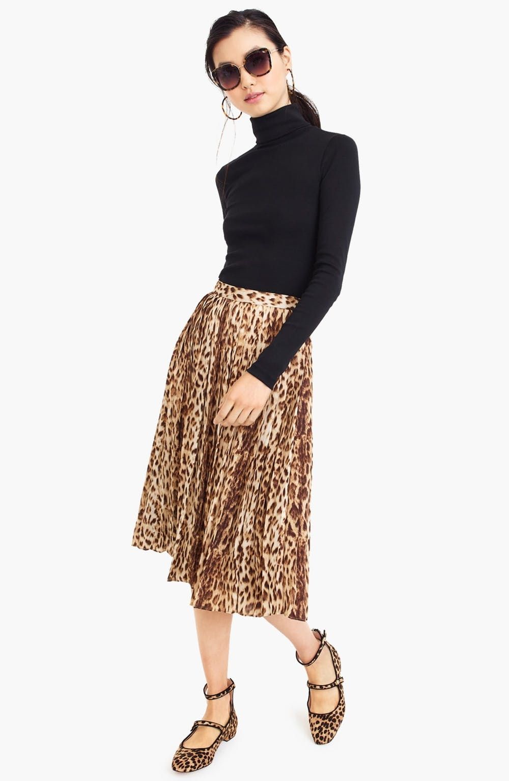 j crew cheetah skirt