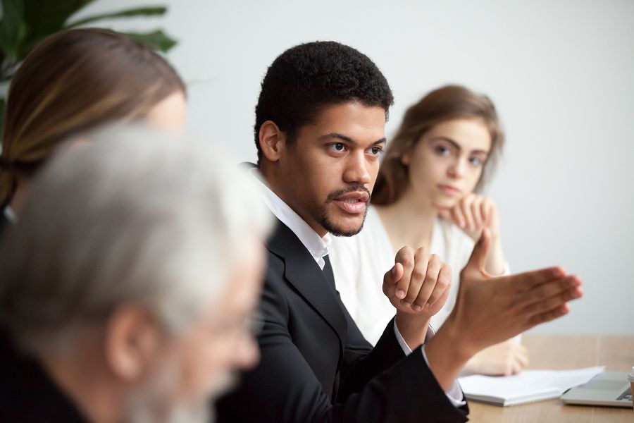 A leader displays honesty in a meeting