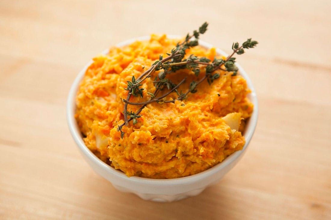 Recetas saludables de Puré de patatas con chirivía y zanahoria