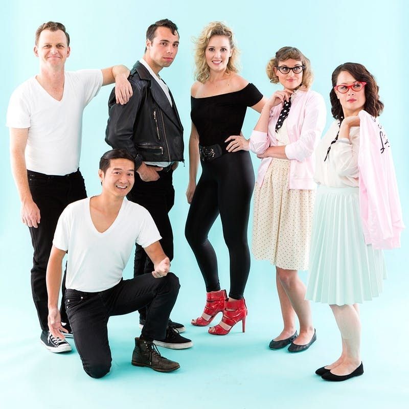 Costumes d'Halloween du groupe Grease