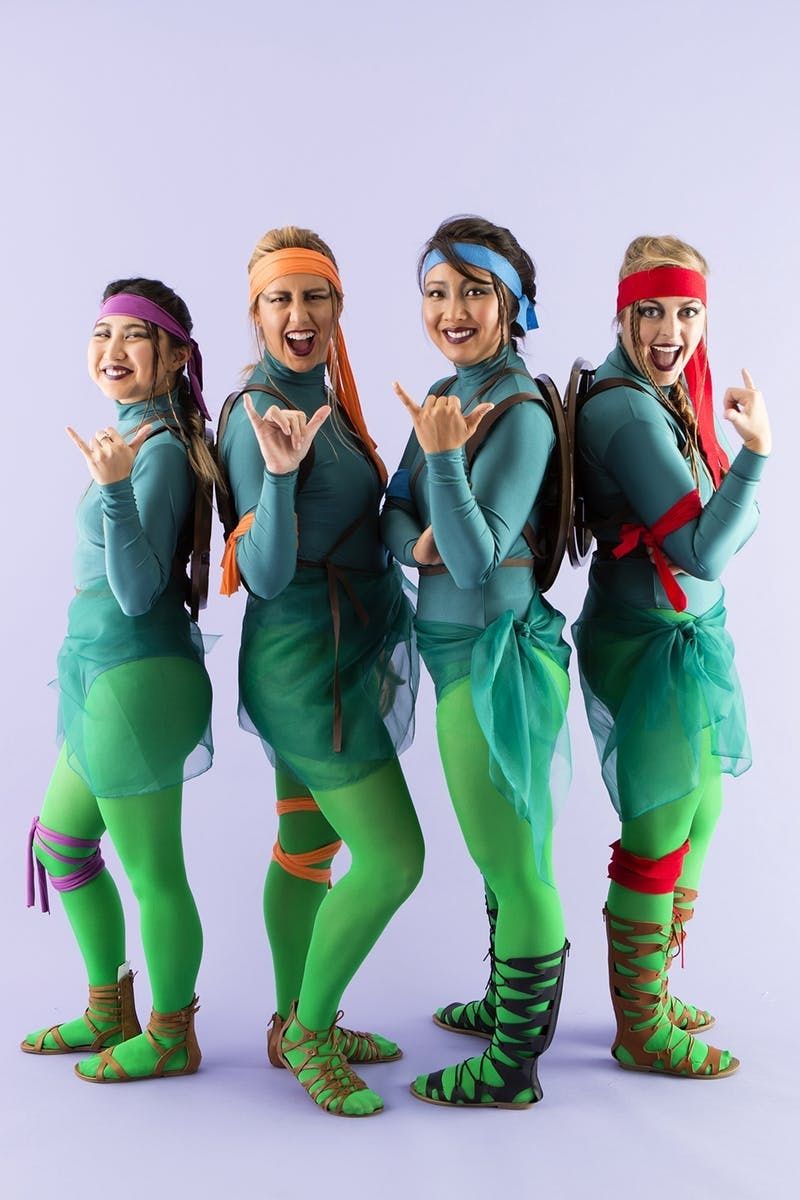 Disfraces de Halloween en grupo de Tortugas Ninja Mutantes Adolescentes