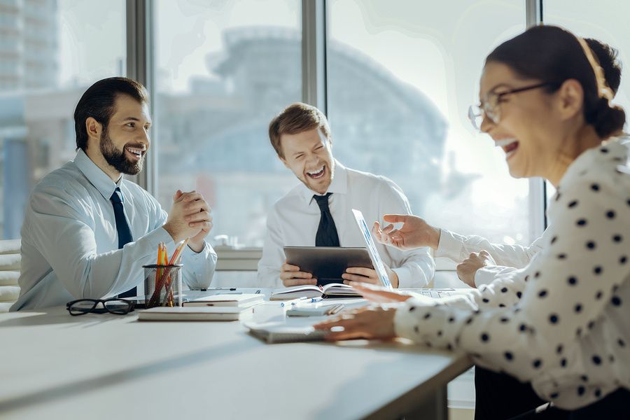 Leaders Looking together during a meeting