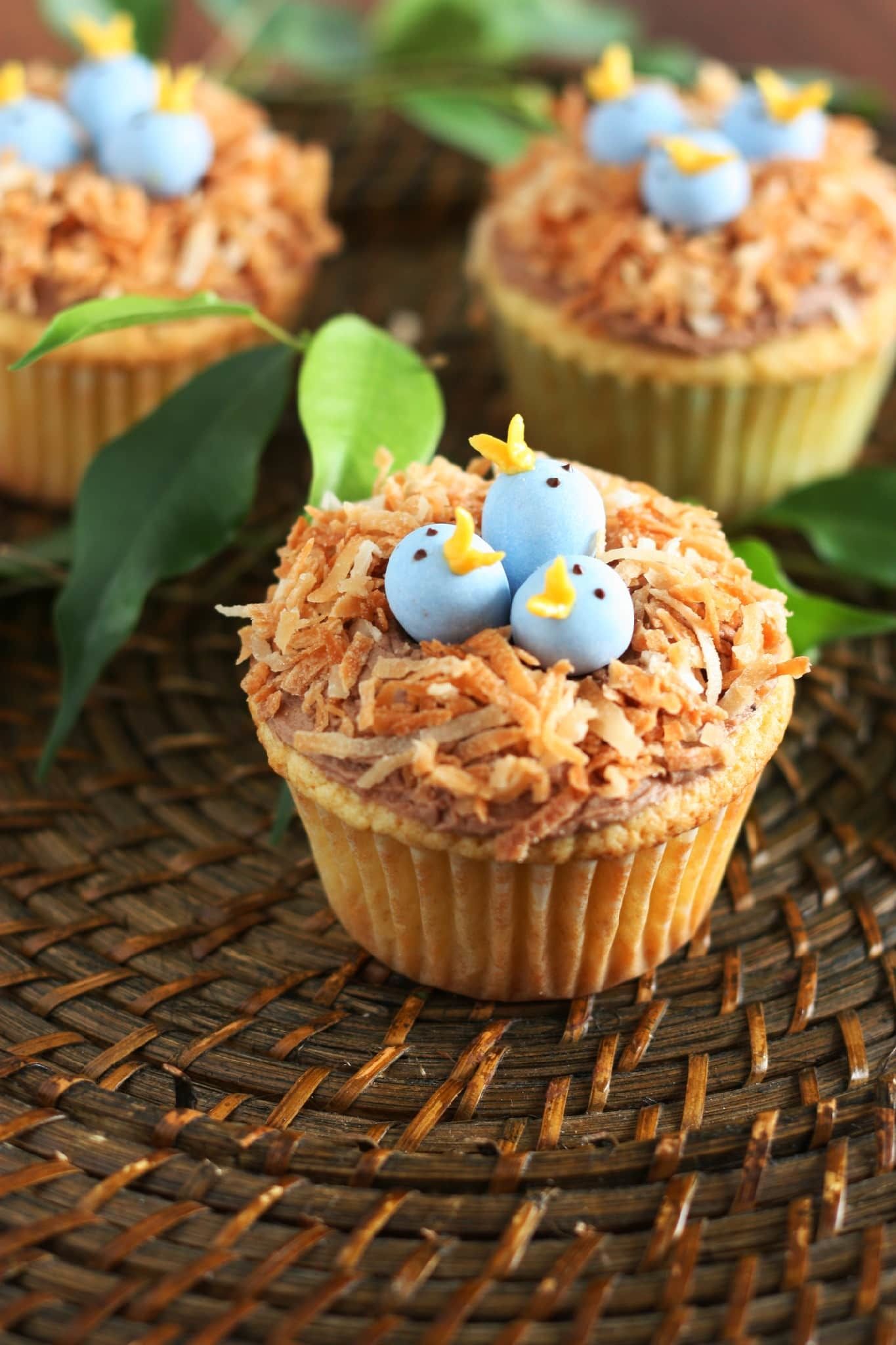 Cupcakes de nido de pájaro's Nest Cupcakes