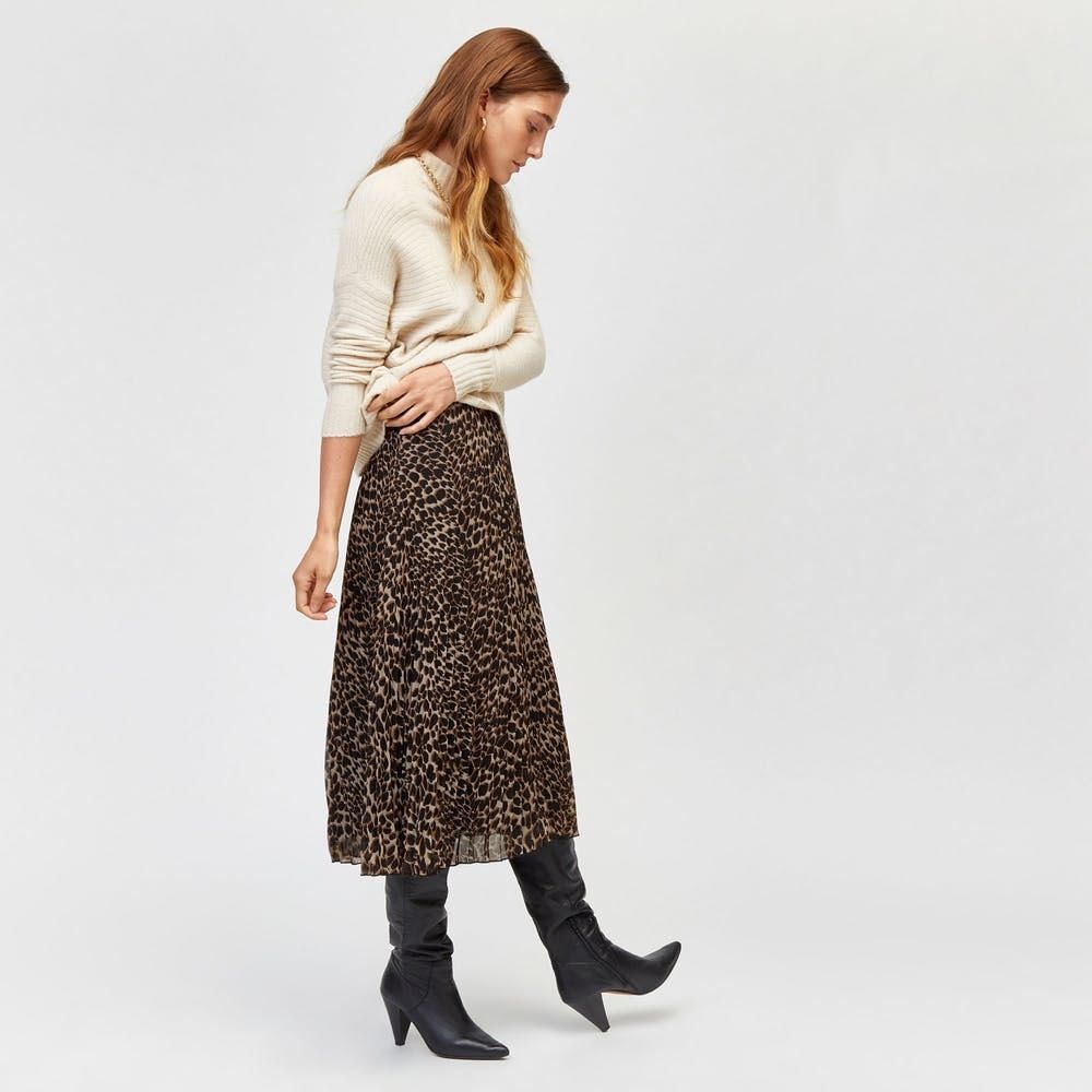 Leopard Print Midi Skirt Trend 