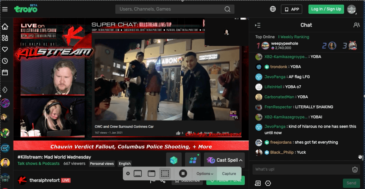 Killsream podcast (screenshot)