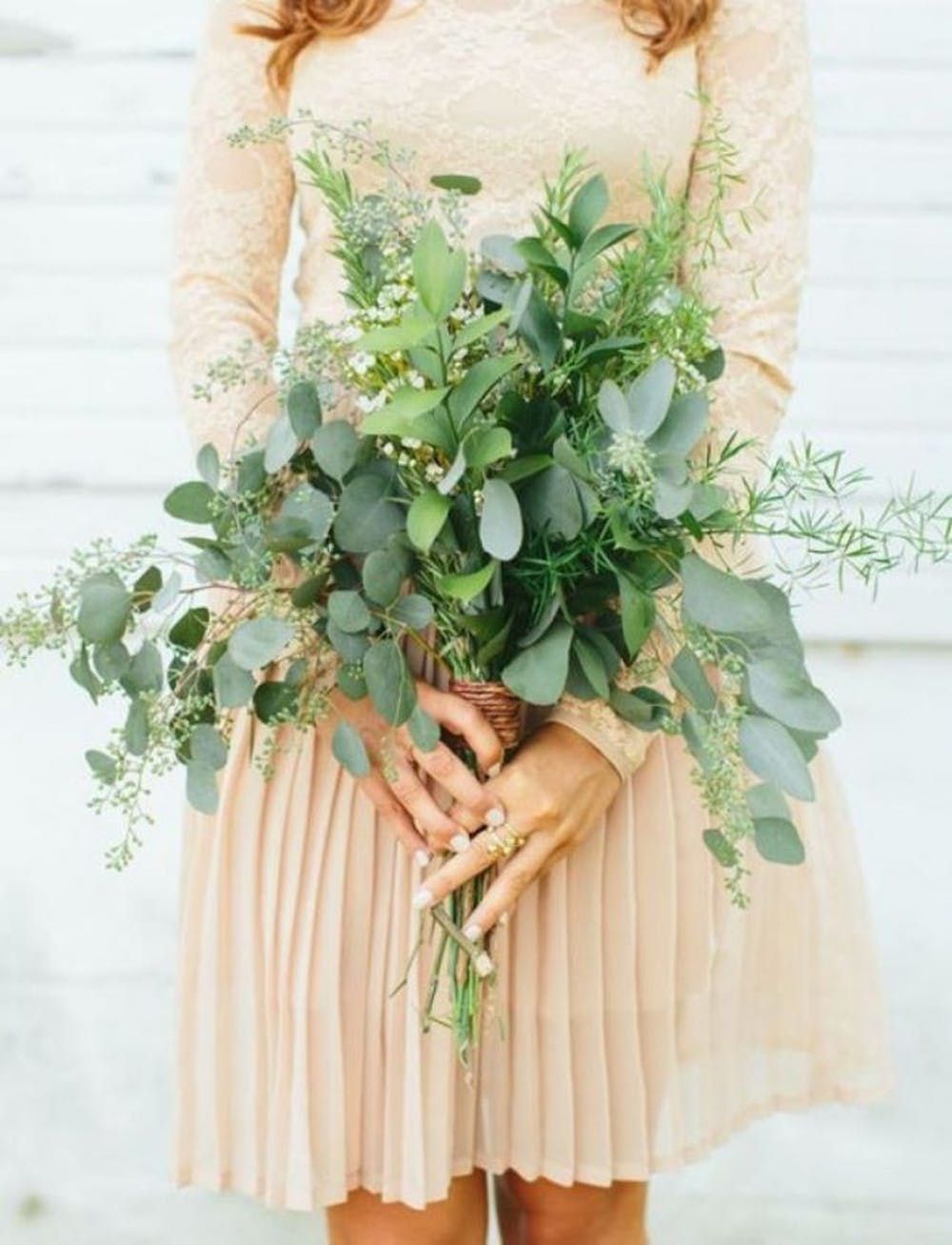 These All Greenery Wedding Bouquets Are Perfect For The Non Traditional Bride Brit Co