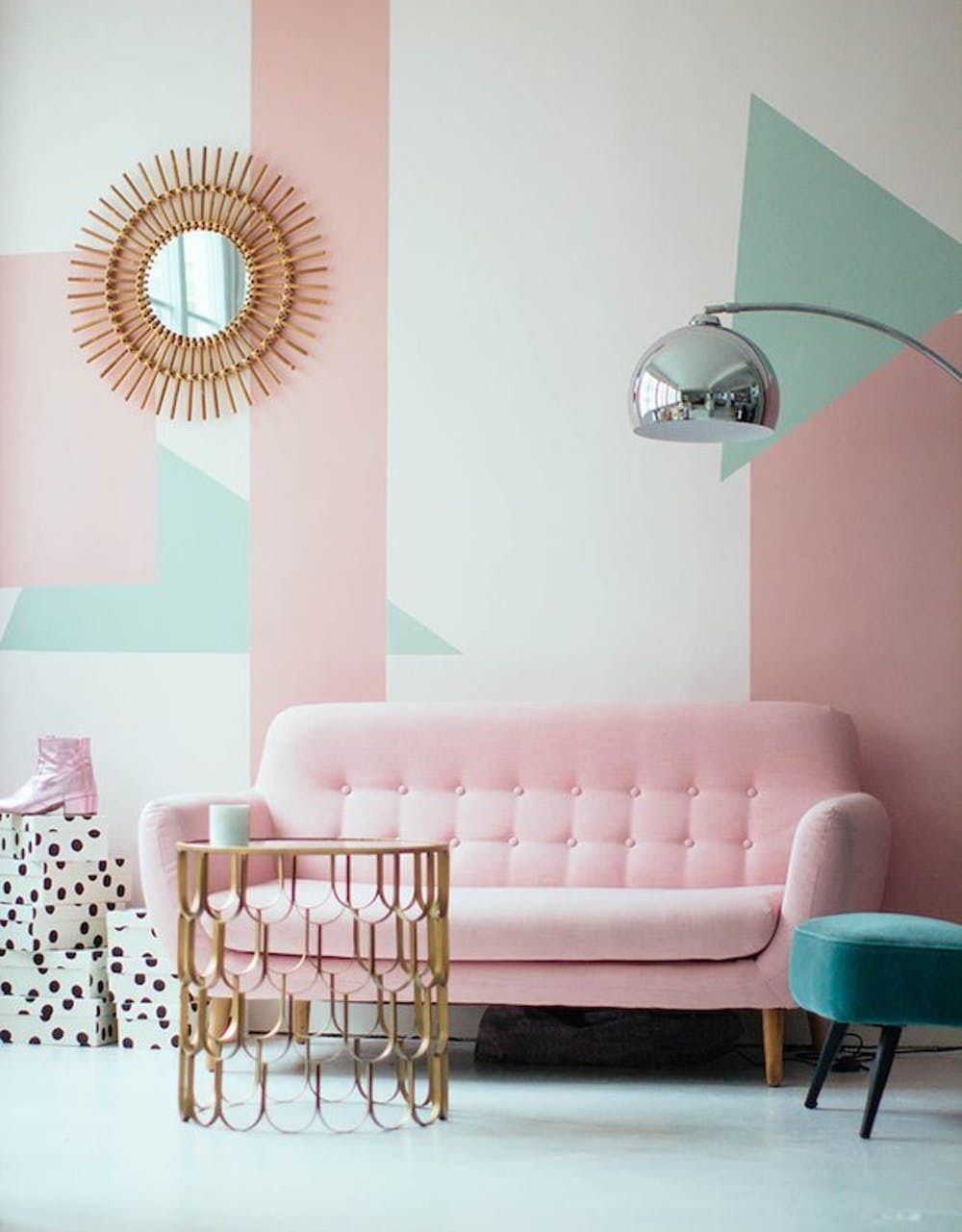 10 Rooms That Flawlessly Rock The Pink Mint Color Trend Brit Co