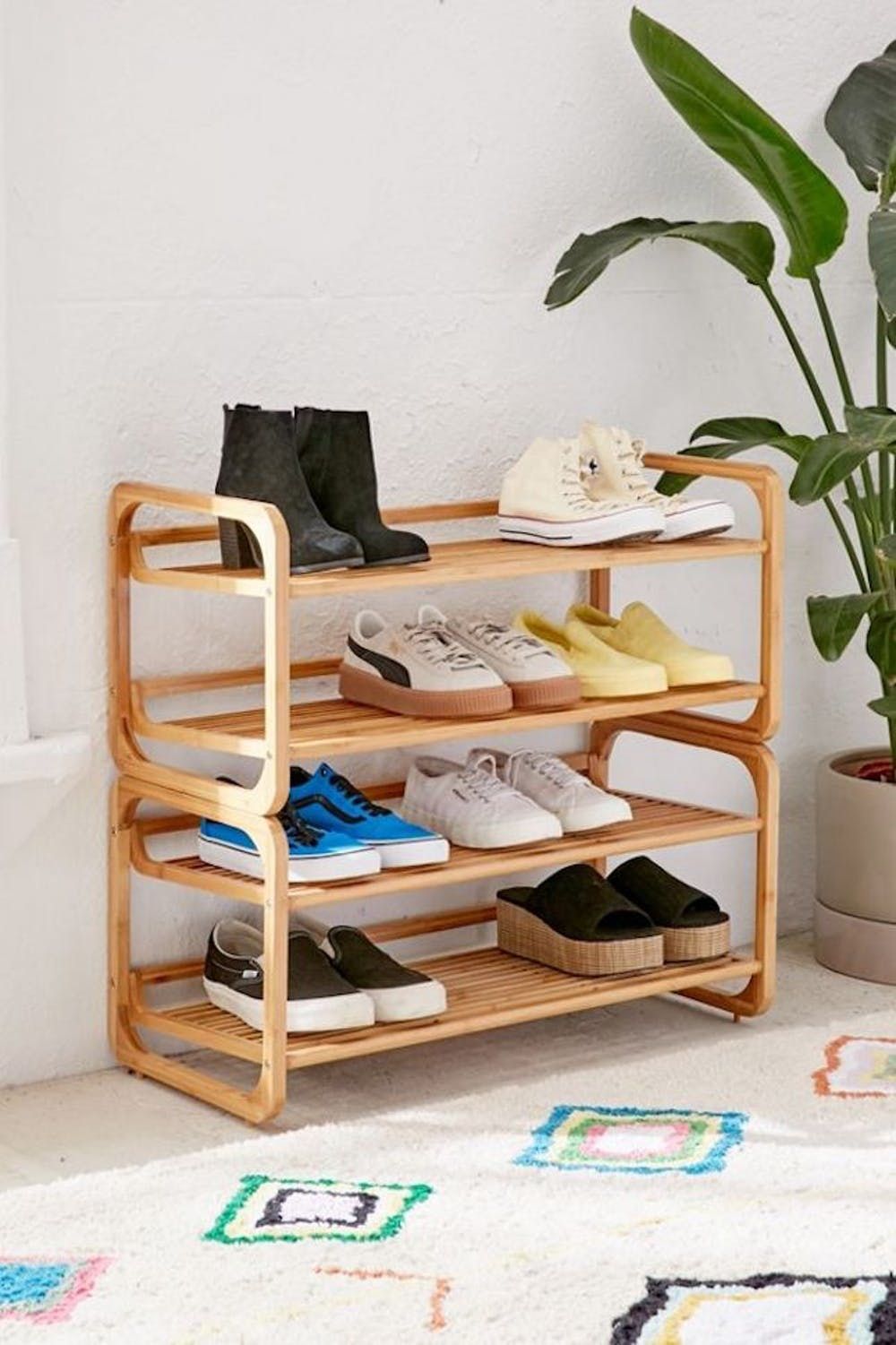 prepac shoe cubbie cabinet white on 21 Inventive Ways To Organize Your Shoes Brit Co
