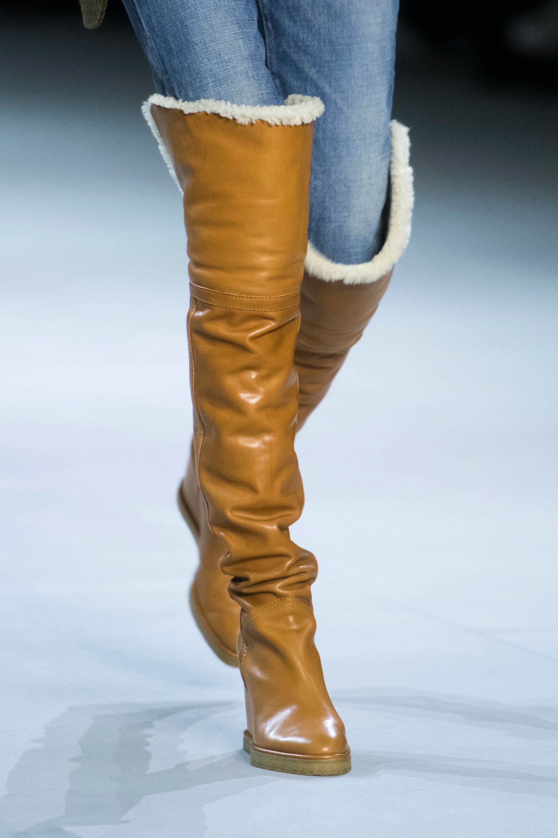 celine shearling boots