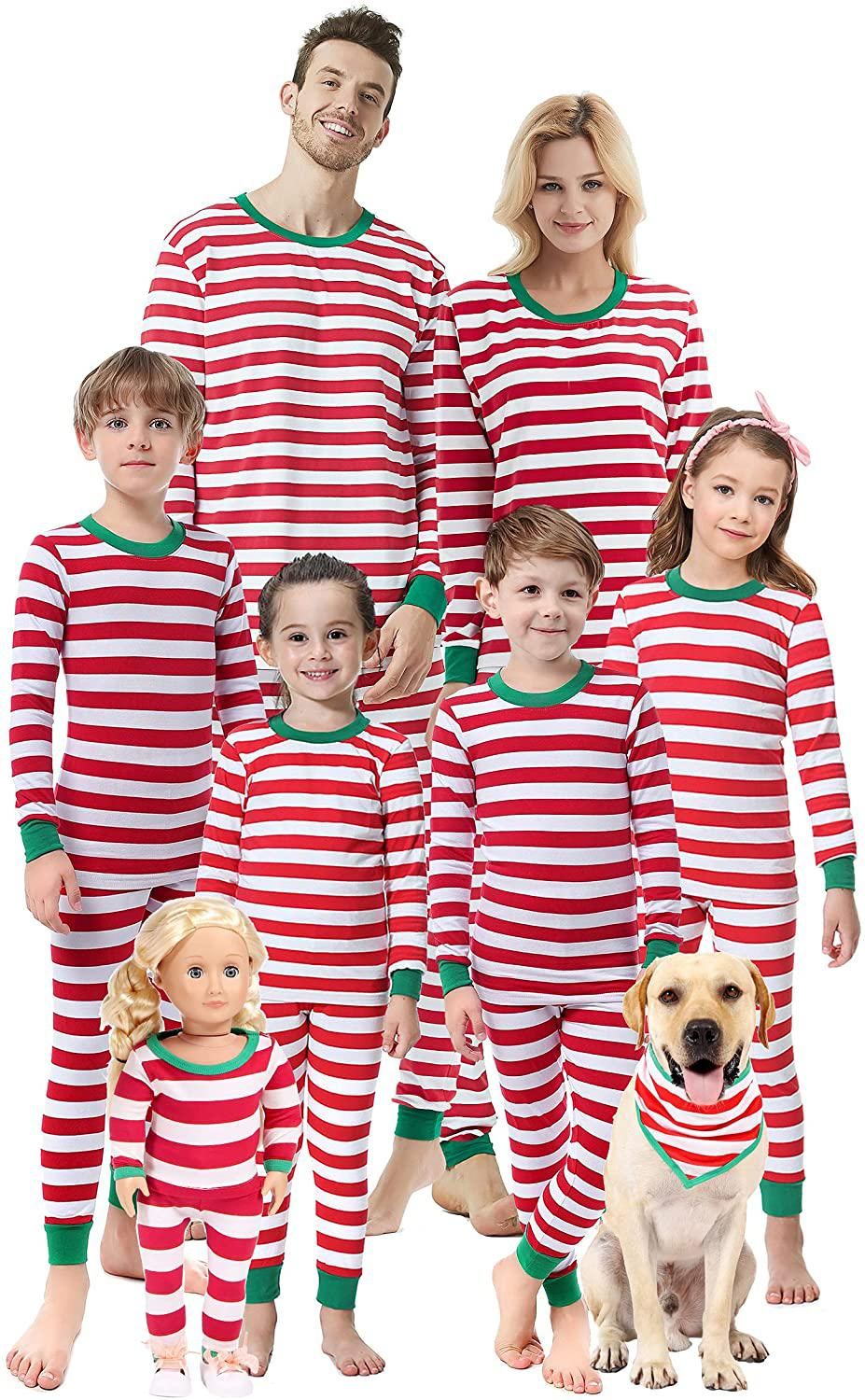 KYLEON Matching Family Christmas Pajamas Boys Girls Plaid Deer Pjs Toddler Kids Children Sleepwear Women Men Xmas Set