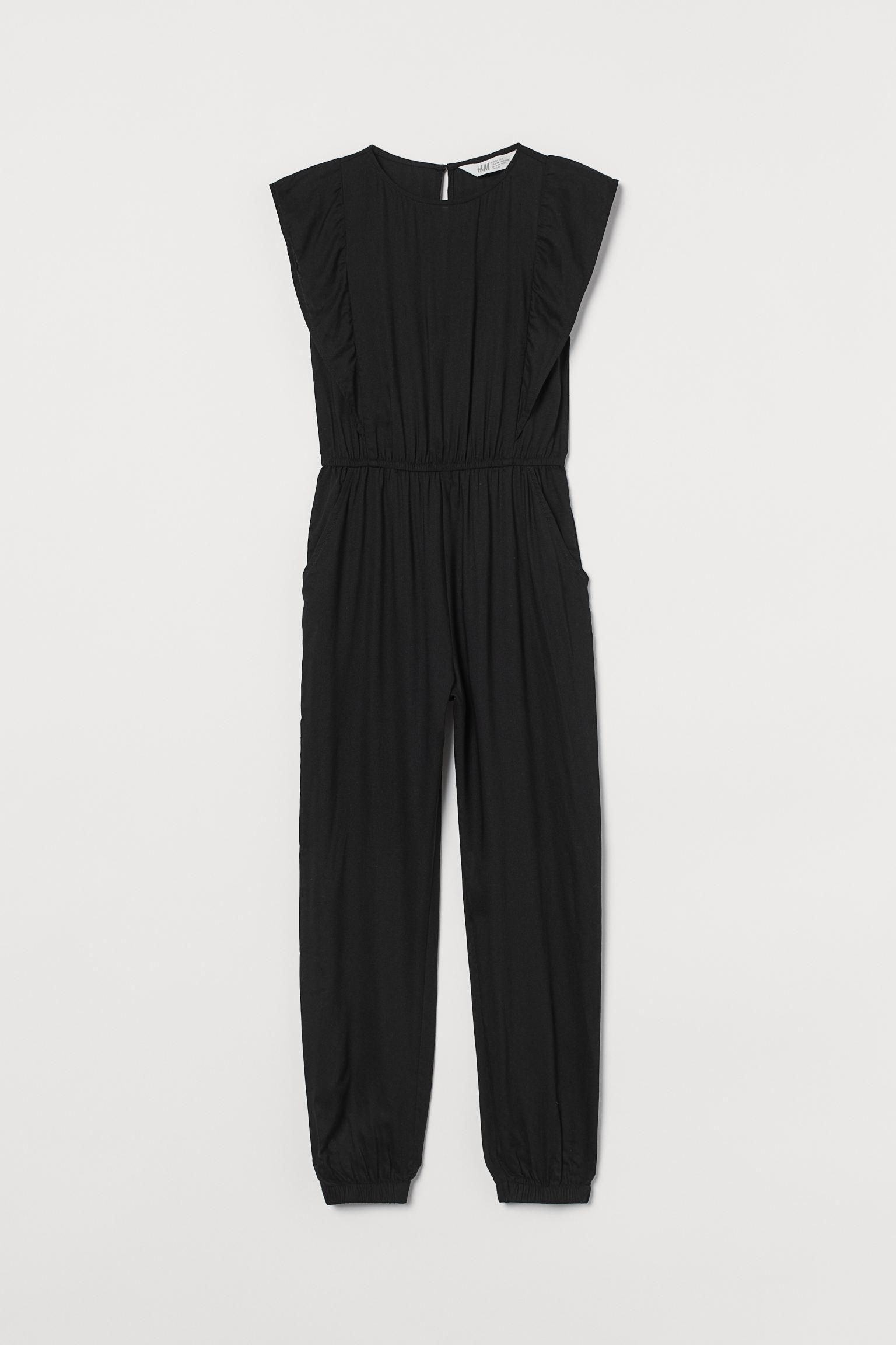 soft silk 1x Zara Basic Casual Classic Jumpsuit with Belt NEW Blue/Black
