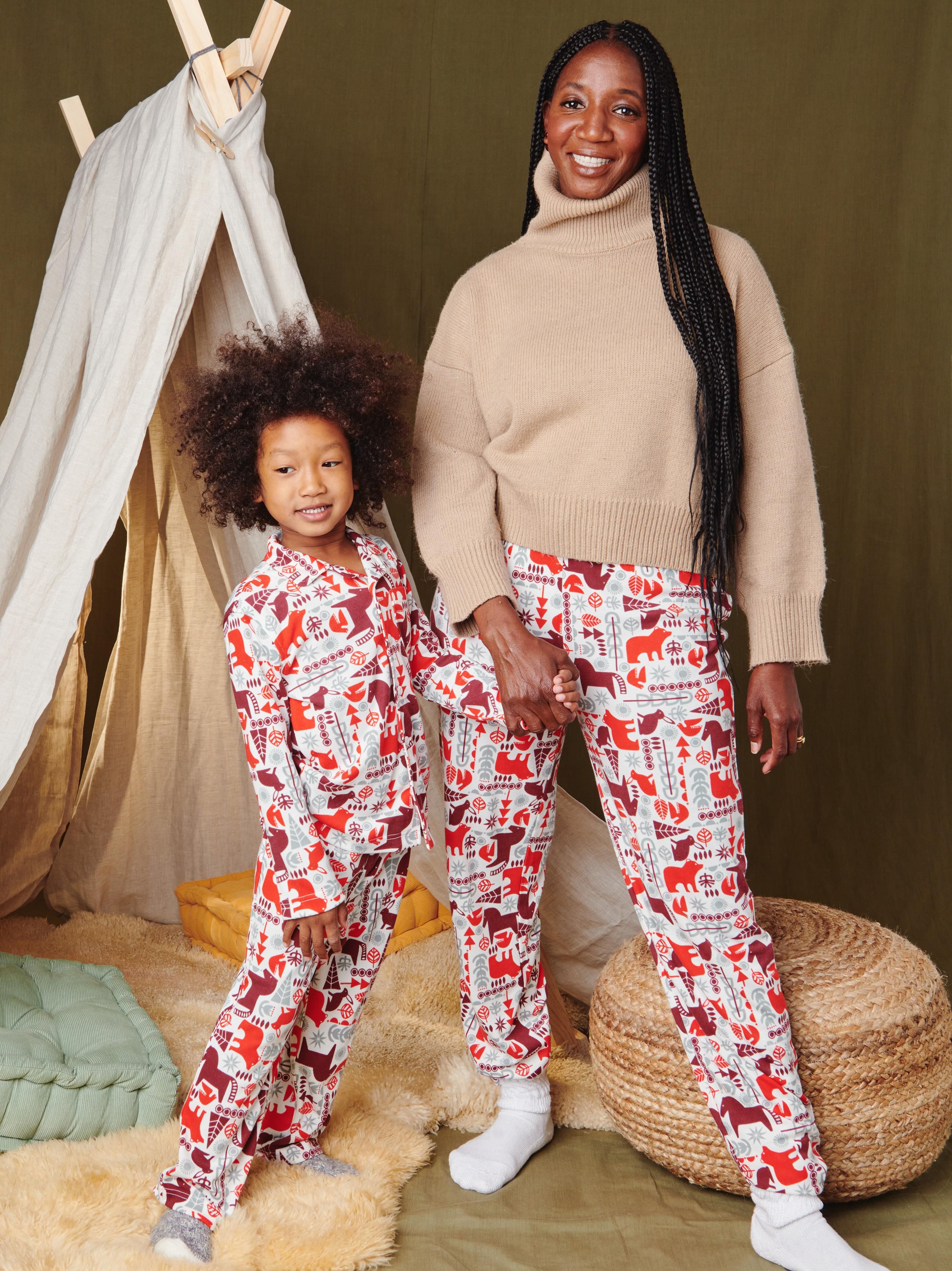 KYLEON Matching Family Christmas Pajamas Boys Girls Plaid Deer Pjs Toddler Kids Children Sleepwear Women Men Xmas Set