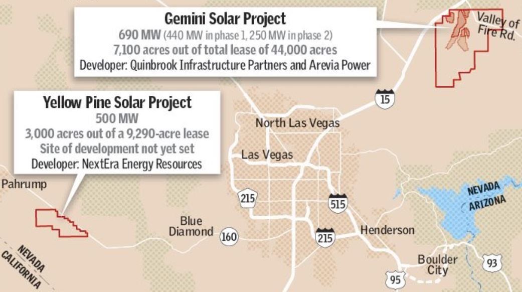 Gemini solar project map