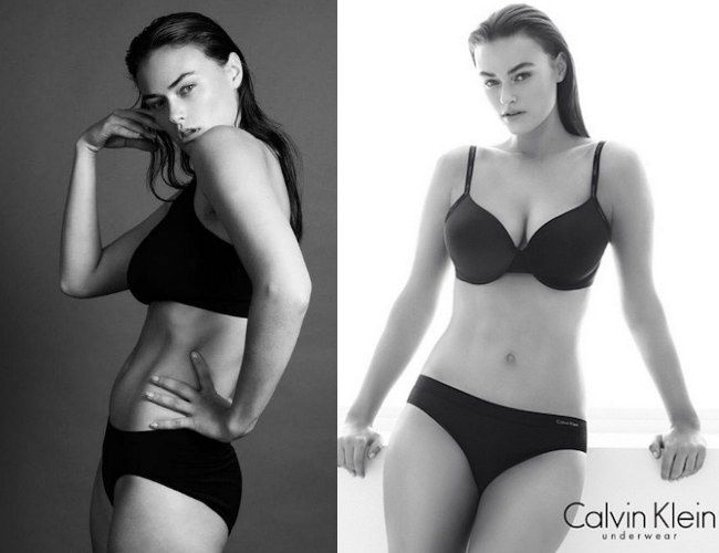 calvin kleins first plus size model