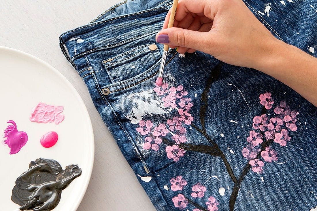 $500 Cherry Blossom Boyfriend Jeans 