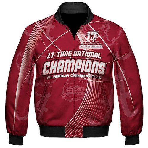 alabama championship leather jacket