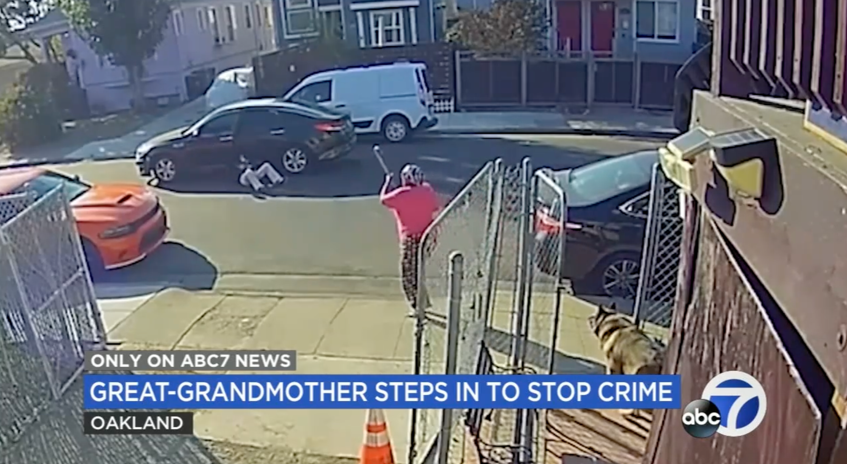Video: Great-grandmother, 76, pulls out her cane, scares away thug who tried to steal elderly neighbor’s purse.