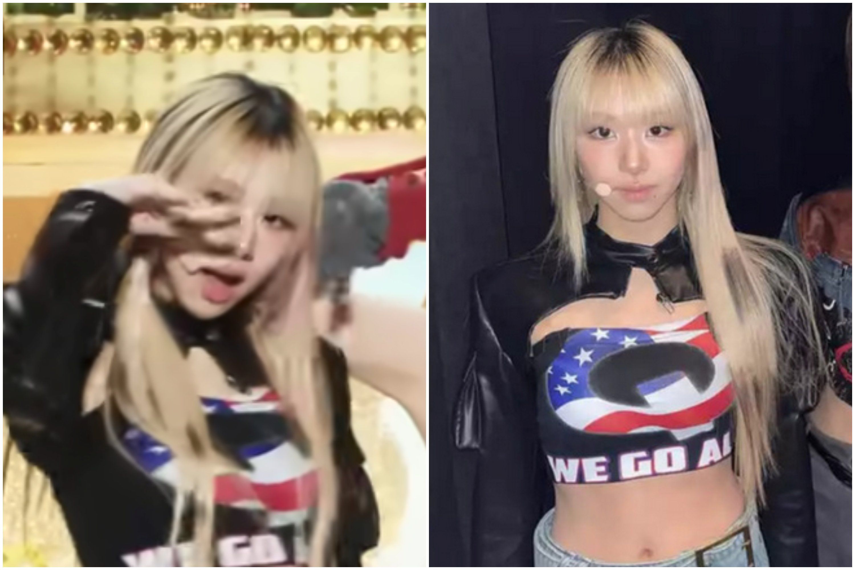 Rodeo monarki Beskæftiget K-pop star Chaeyoung wears QAnon t-shirt during live performance | indy100