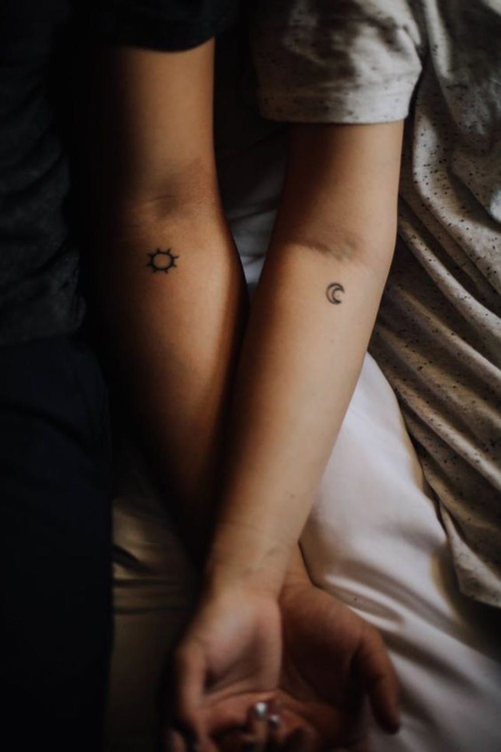 Identical Couple Tattoos  Matching Tattoos  Geometric tattoo Forearm  tattoos Matching tattoos