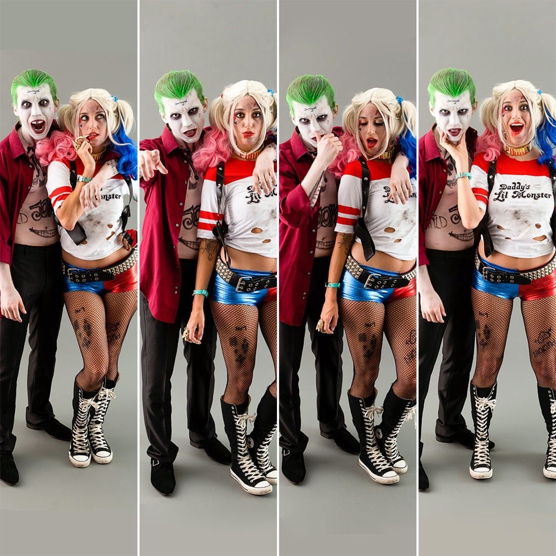 Joker costume and harley quinn