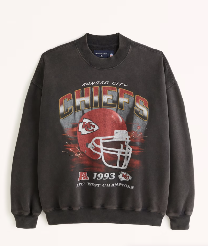 0112 WOMENS Kansas City Chiefs TRAVIS KELCE Crew Neck Football