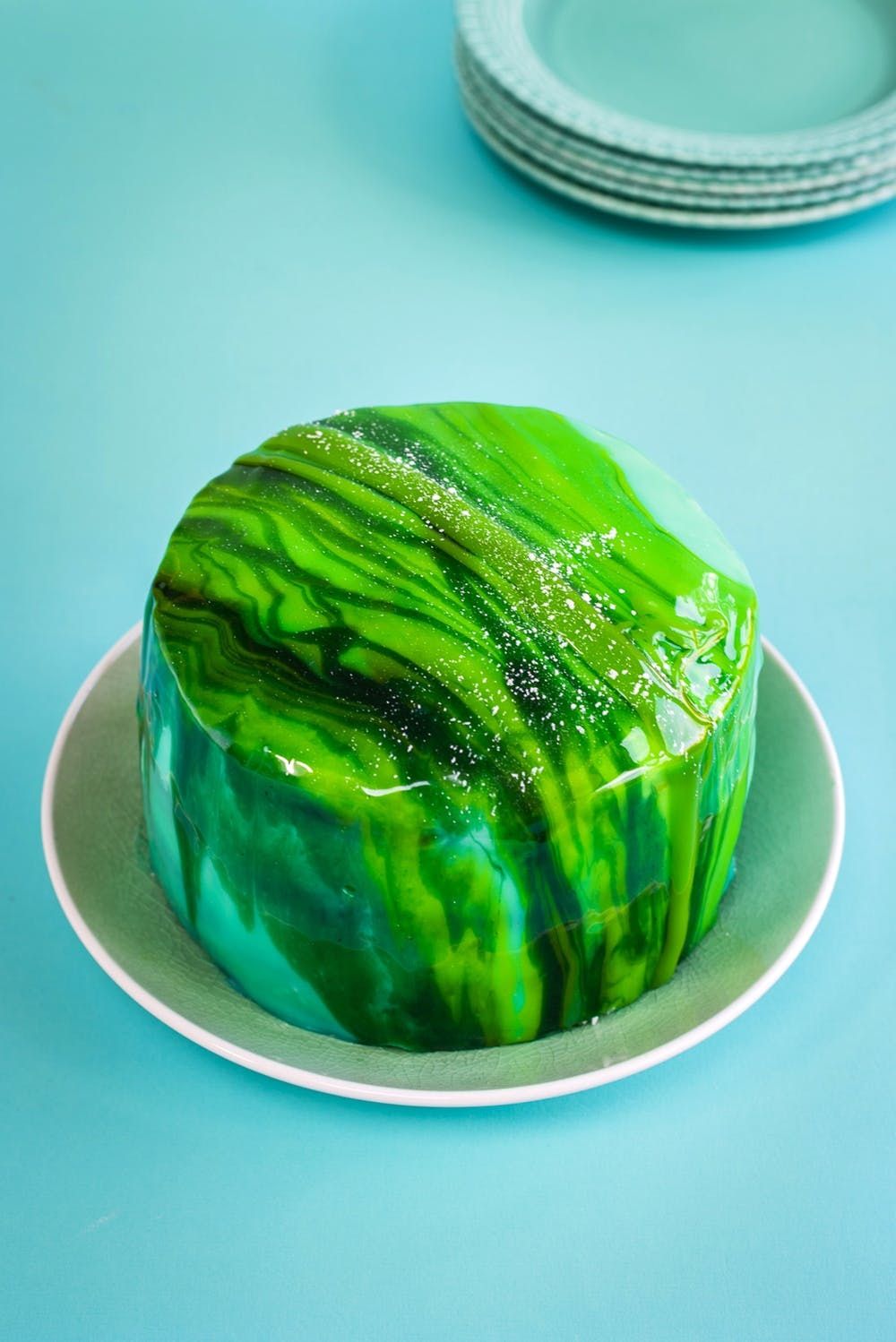 Mirror Glaze Cake with Easy White Chocolate Mousse - My Food and Family