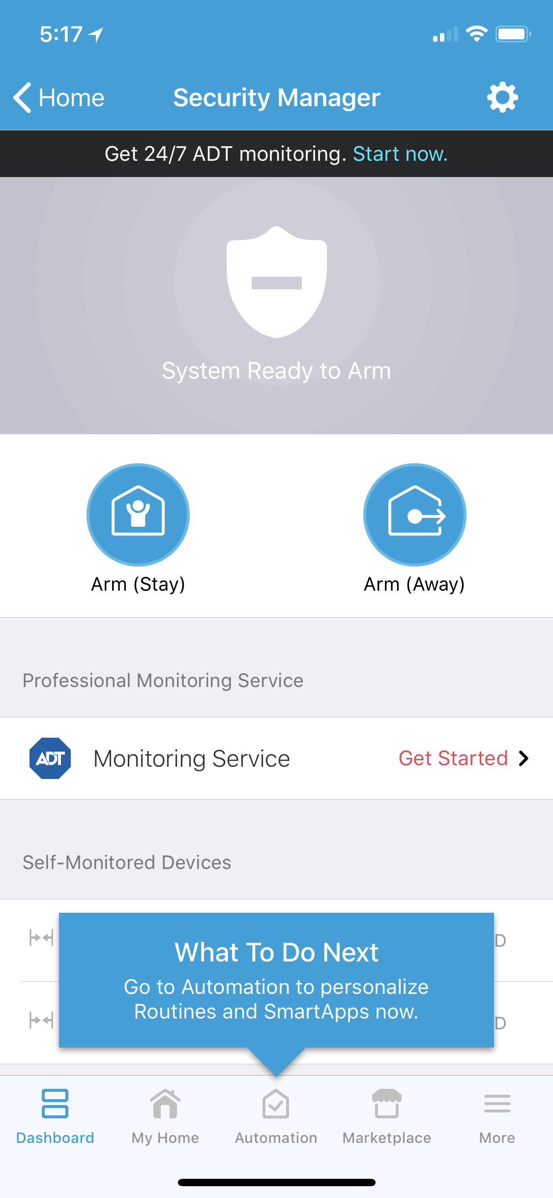 adt smartthings monitoring cost