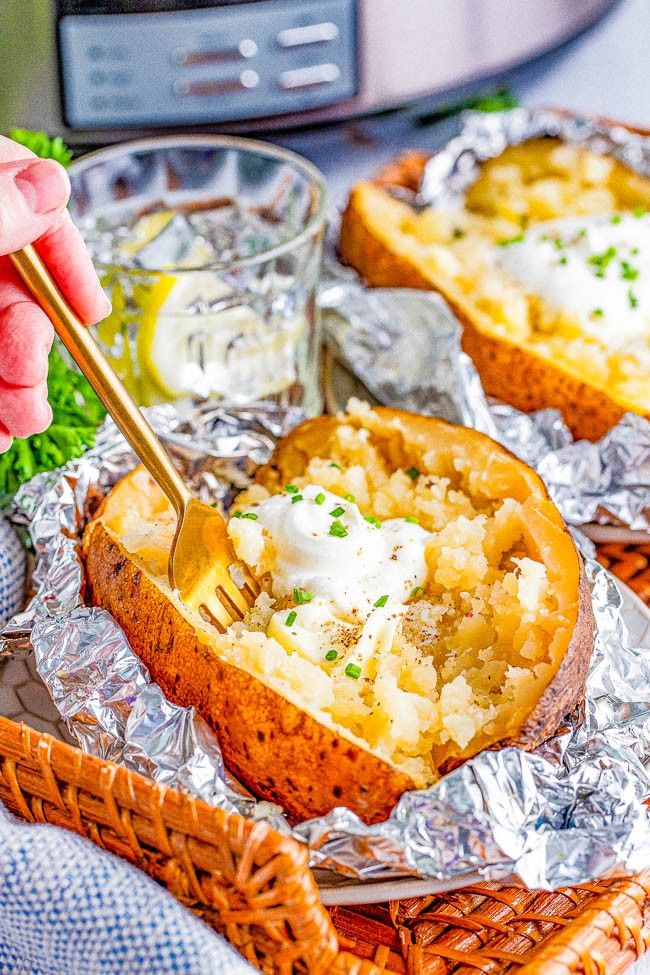 Air Fryer Baked Potato {Fully Loaded!} - The Girl on Bloor