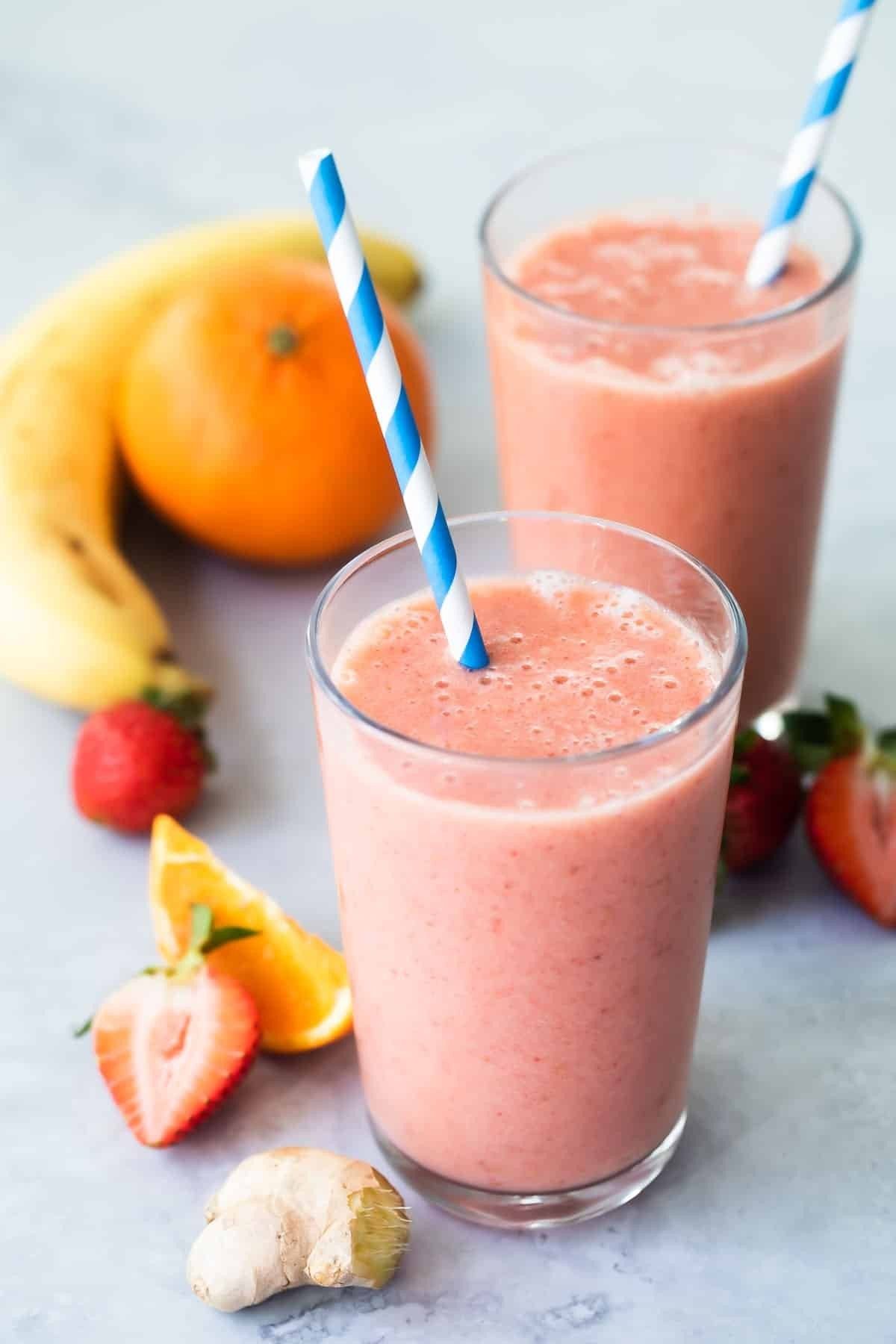 Strawberry Mango Smoothie - FeelGoodFoodie