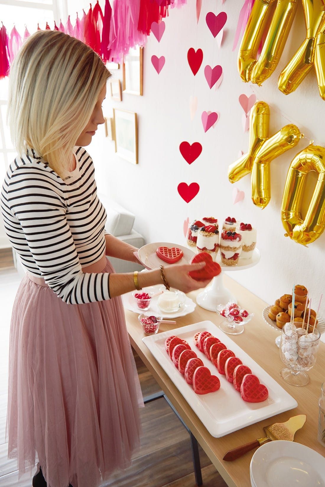 Decorating Ideas for a Galentine's Day Brunch - Plaids and Poppies