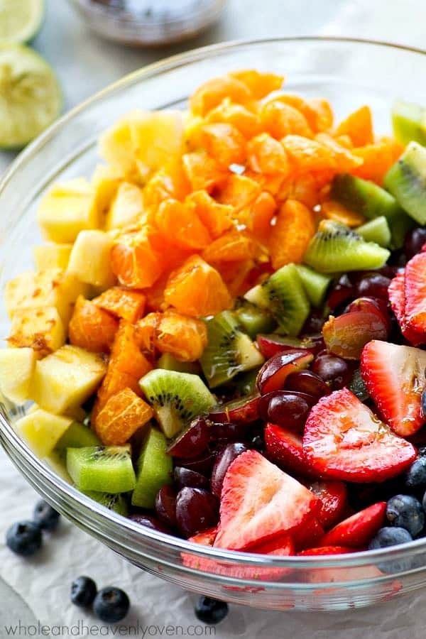 Tropical Fruit Salad {Kiwi, Mango & Pineapple} - FeelGoodFoodie