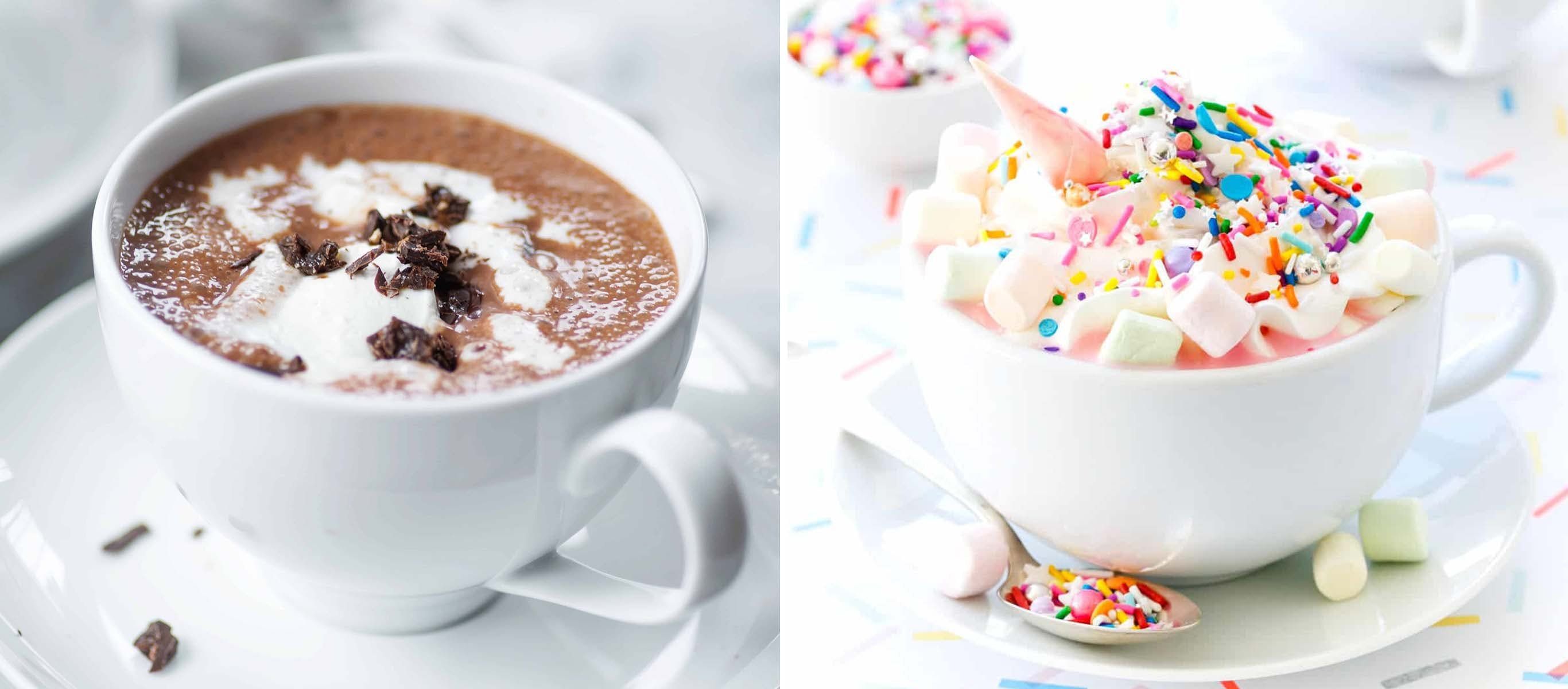 This unique, fun and easy unicorn hot chocolate will make all the