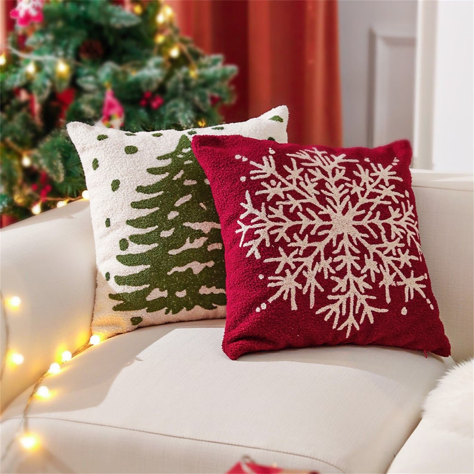 New Target Wondershop Christmas Santa Clause Throw Pillow..Embroidered