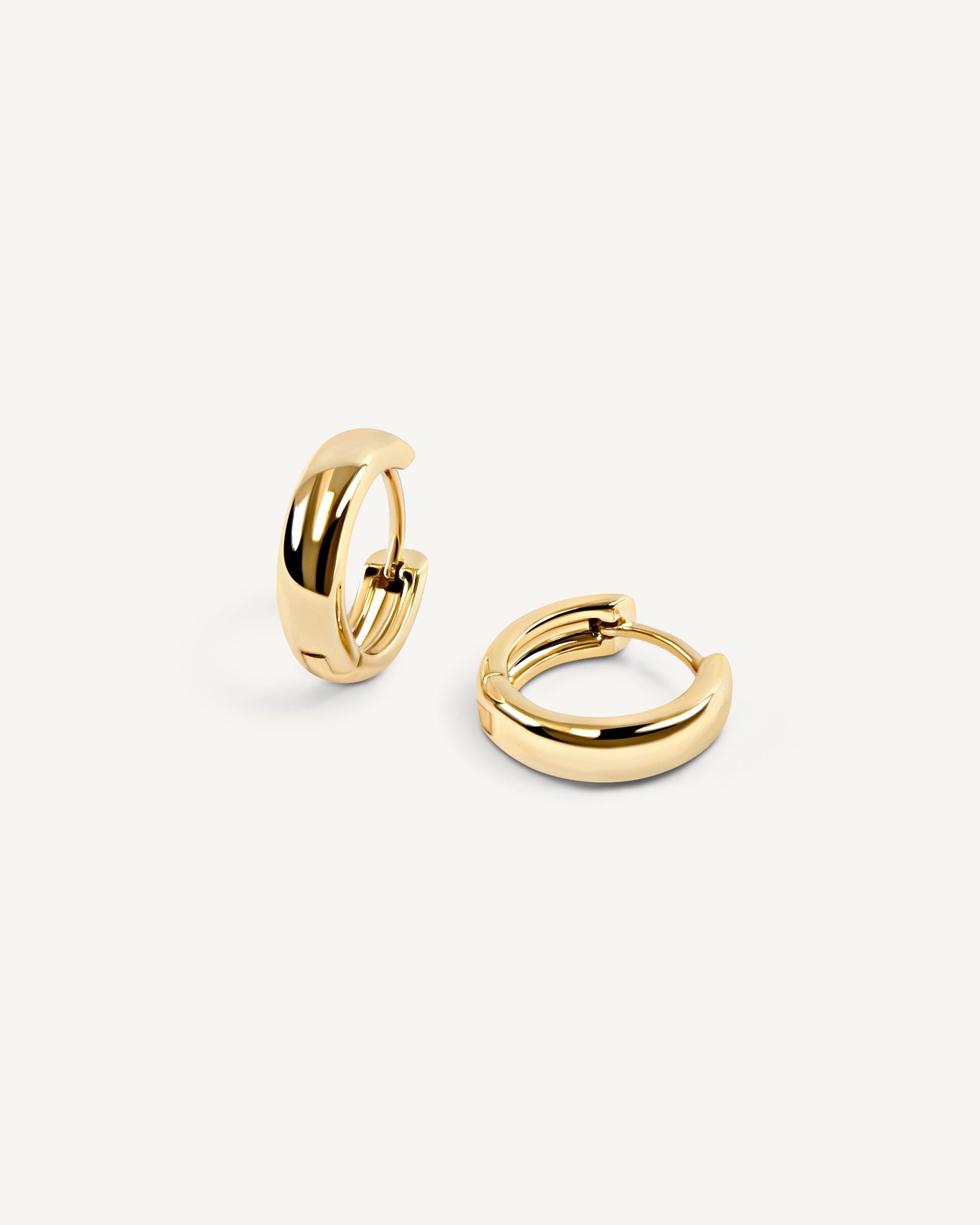 Thick Metal Hoop Earrings - A New Day™ Gold : Target