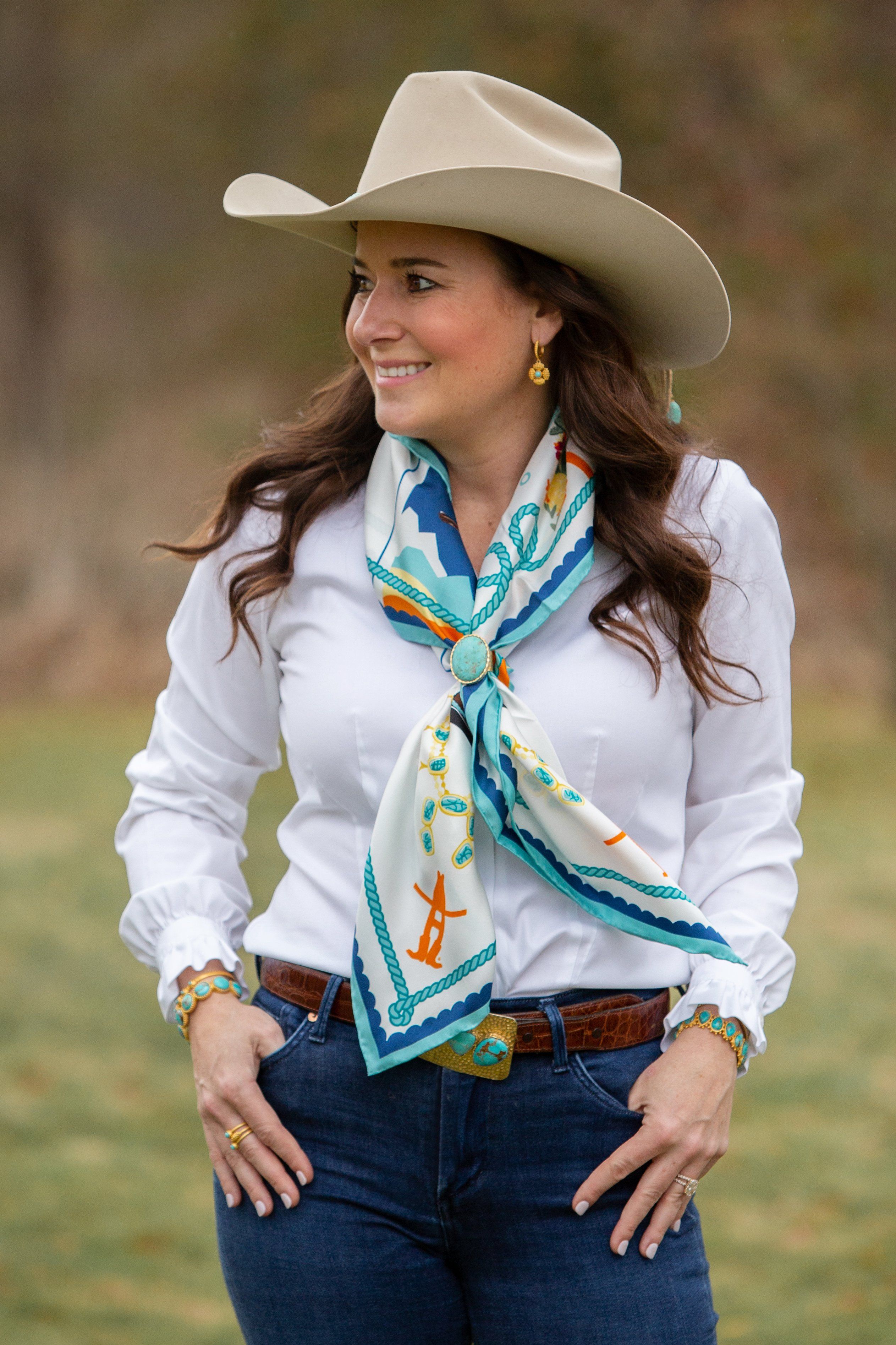 Turquoise Rectangle Beaded Hat Band– Christina Greene LLC