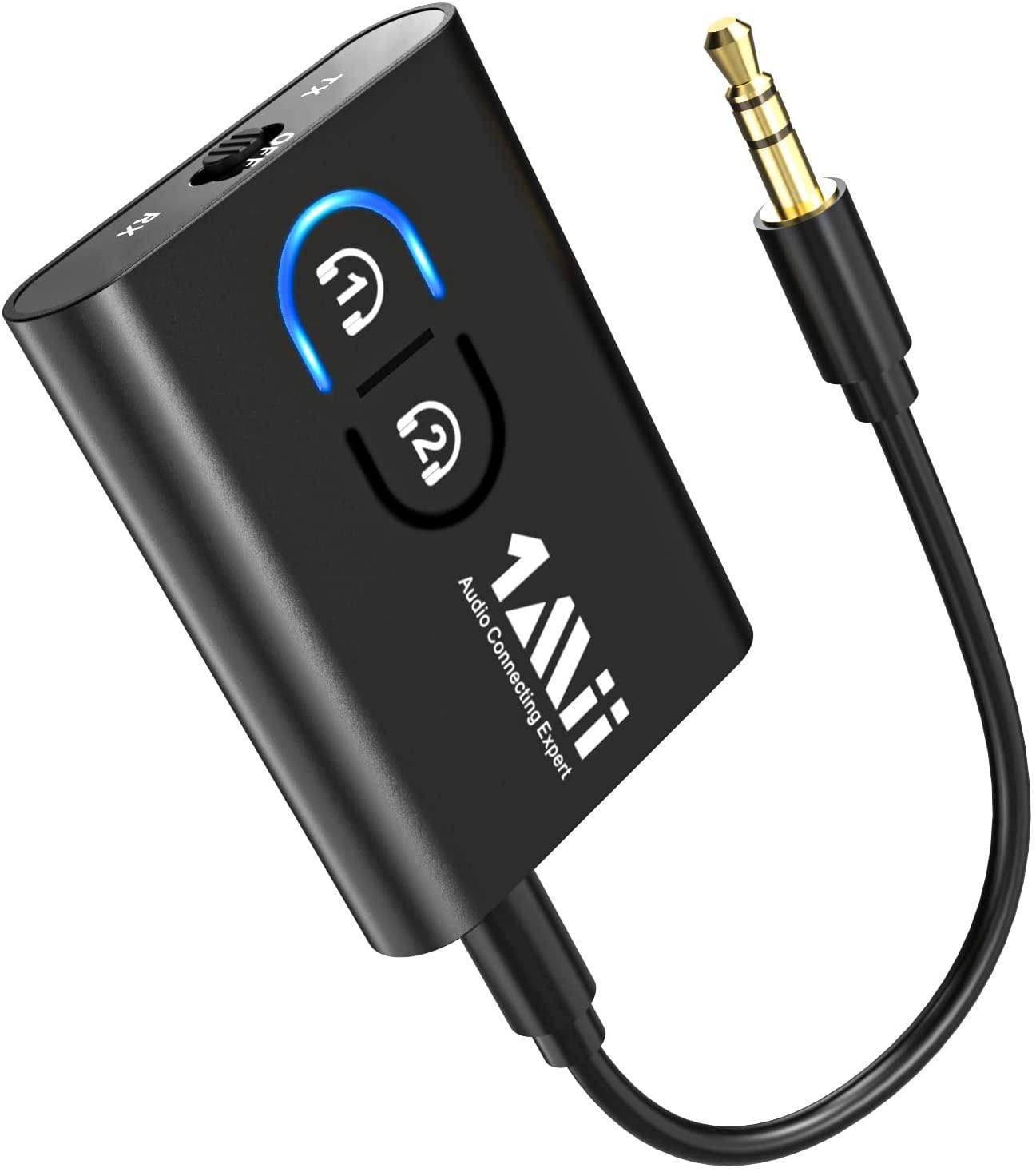 GMCELL Bluetooth 5.0 Adapter 3.5mm Jack Aux Reciever, 2-in-1 Wireless  Transmitter & Receiver for Streaming Audio of TV, PC, Speaker, Headphones,  Car, Home Stereo 