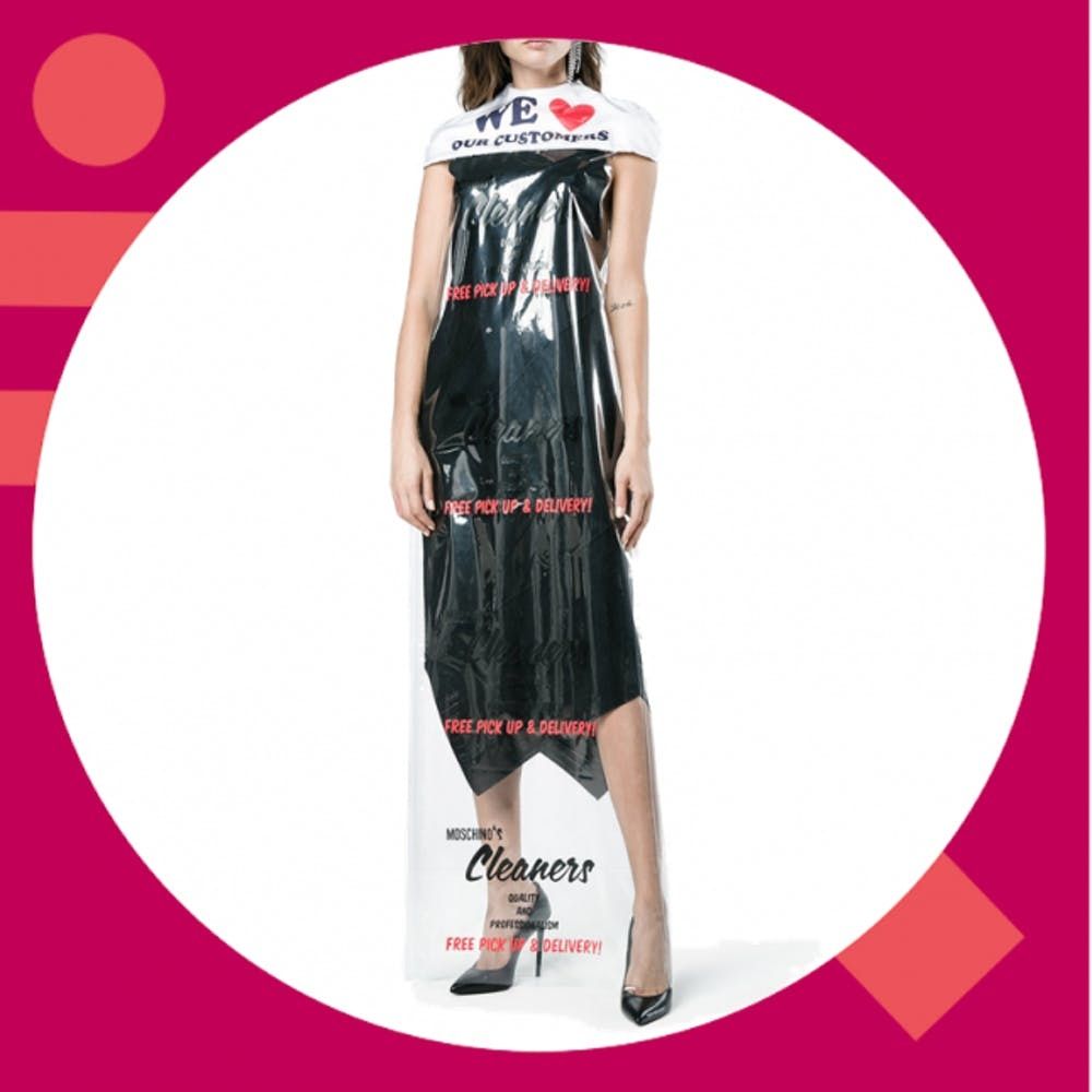 Moschino selling plastic dry discount cleaning bag dresses for 735