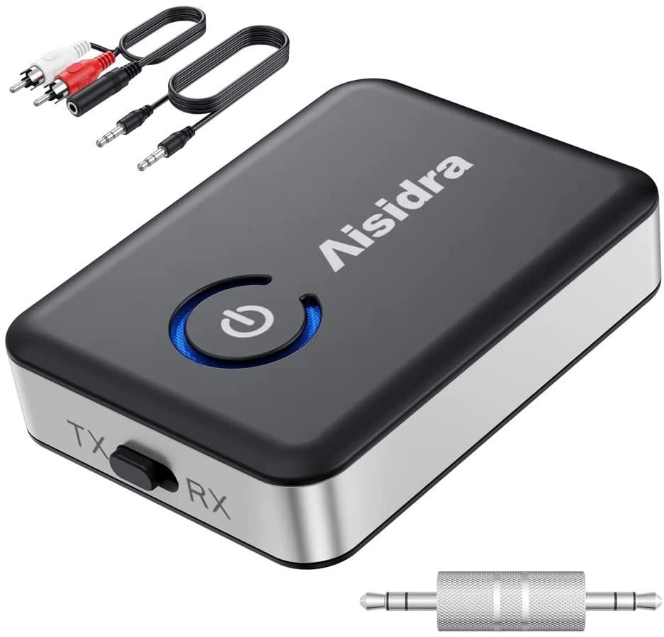 Twelve South AirFly Duo Wireless transmitter with audio sharing for up to 2  AirPods wireless headphones to any audio jack for use on airplanes boats or  in gym home auto 33 ft
