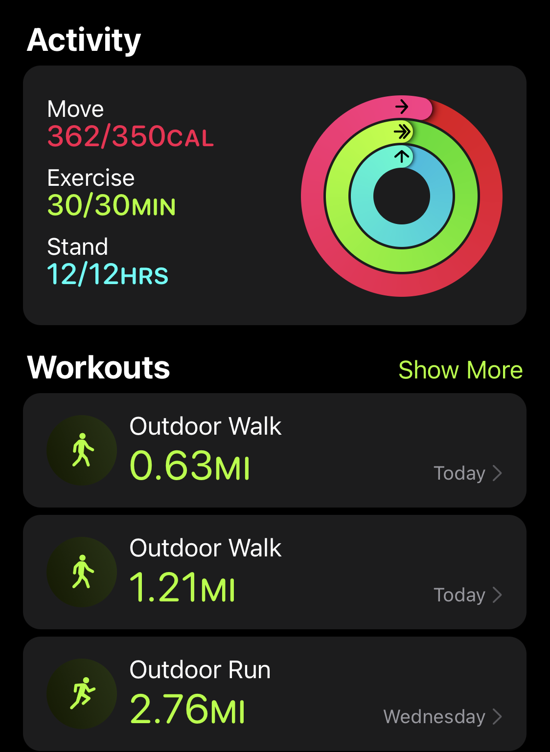 Apple watch outdoor walk cheap not counting exercise 2019