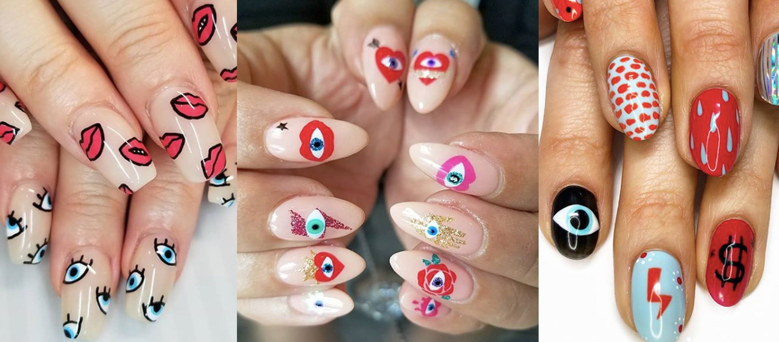 evil eye nail designs