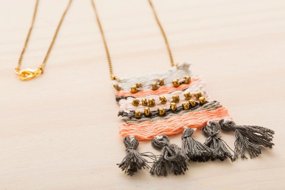 Weaving necklace sale