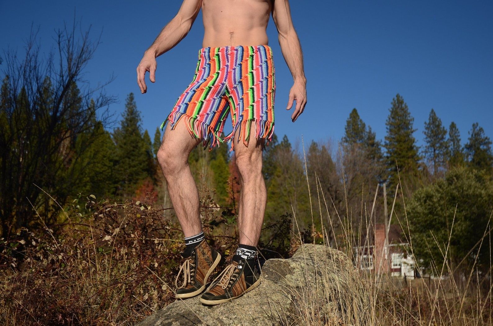 Crochet shorts hotsell for men