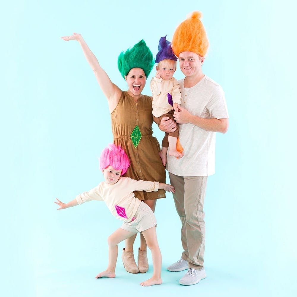 80s shop family costumes