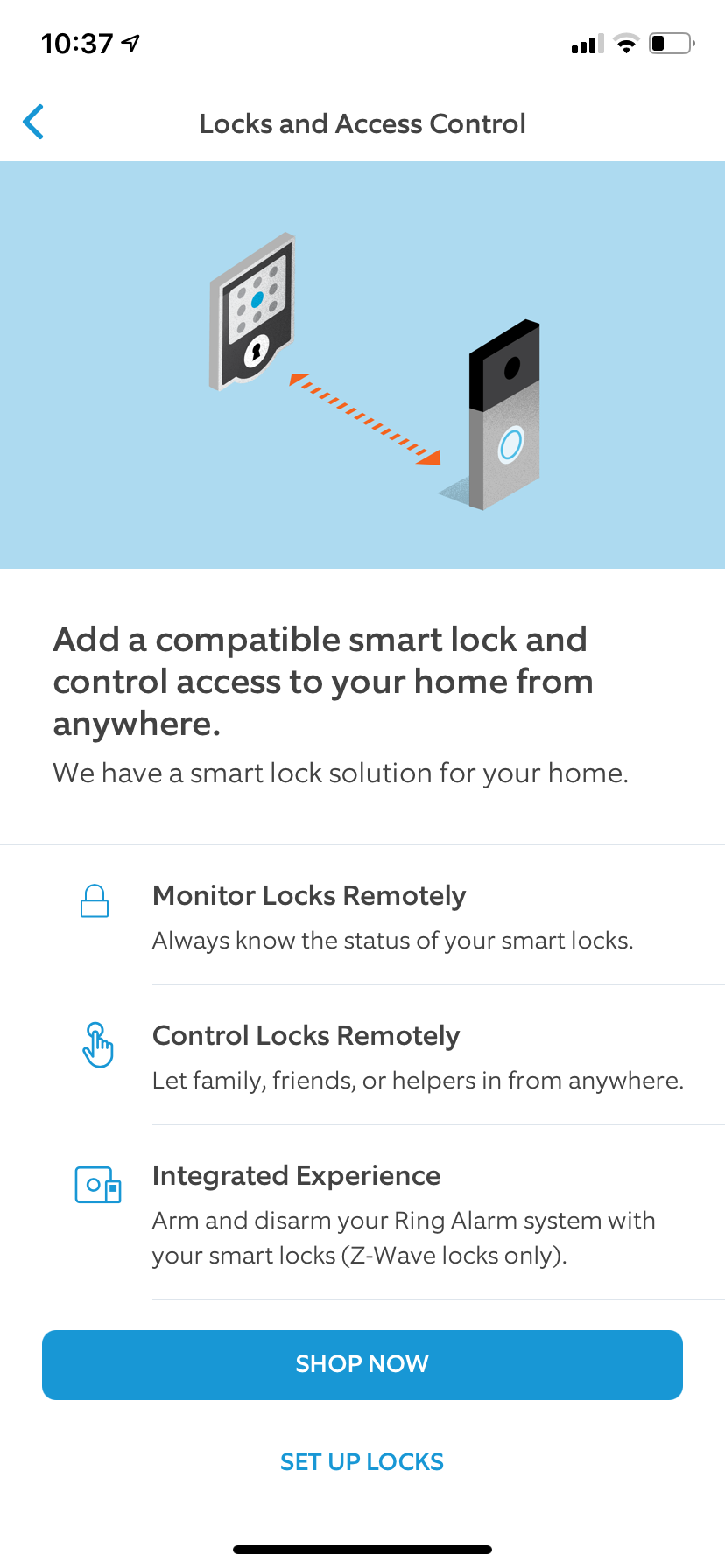 Ring doorbell app setup and use 