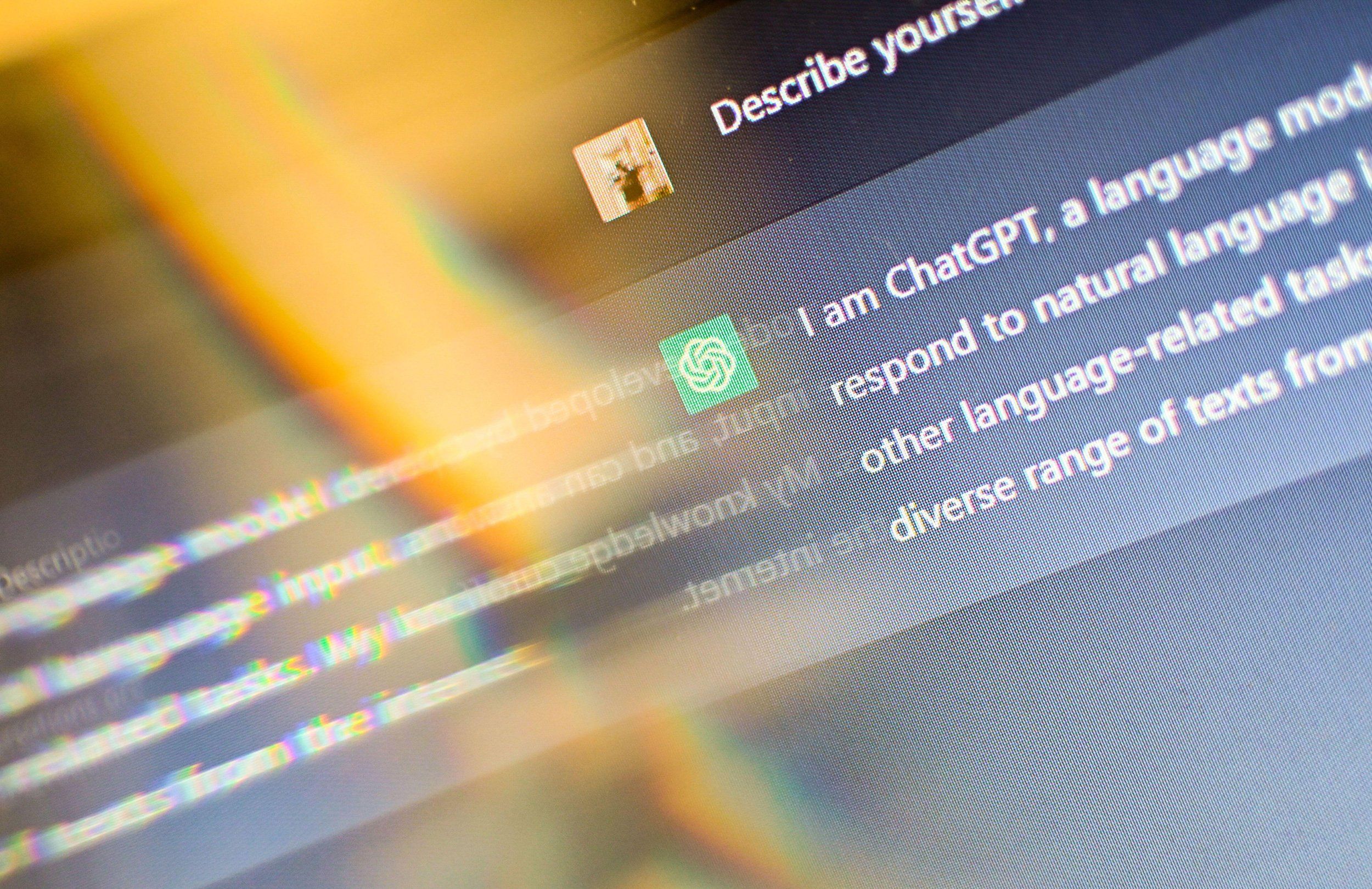 Screen showing ChatGPT