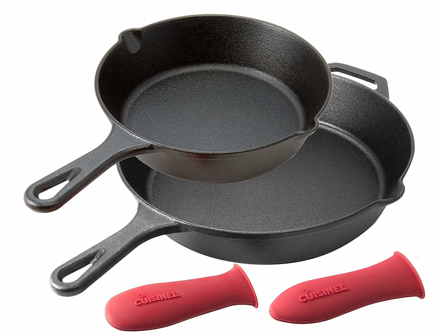 Kookantage Cast Iron Skillet Pre-Seasoned Cookware-6, 8, 10